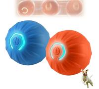 Générique Shaky Ball Toy for Dogs, Automatic Moving Dog Toy Ball, Shaky Dog Ball with USB Rechargeable, for Small, Medium, Large Dogs (2 PCS B Orange+B Blue)