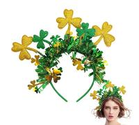 Générique Shamrock Hairband - Green Cloverleaf Headband, St Patricks Day Costume Accessory, Festive Holiday Hairband with Bowler Hat, Fun Outfit Decoration for Kids Teens Adults All Ages Celebration