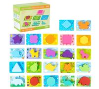 Générique Shape Matching Game, Color Sorting Puzzle Toy, 6.38x3.54x4.72in, Educational Stacking Blocks, Easy-Grip Sensory Design, Brain Development, Ideal for Indoor Play, Preschool Learning