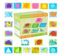 Générique Shape Matching Game for Kids - Color and Shape Sorting Toys,Educational Easy-Grip Stacking Puzzle Blocks Brain Teaser Sensory Play for Toddler Indoor Playtime Preschool