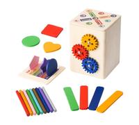 Générique Shape Sorter, Color Matching Game, 5.16x3.94x3.78 inches Interactive Multicolor Wooden Development Sensory Sorting Activity, Learning Puzzle Tool for Kids, Boys, Girls, Aged 1 2 3