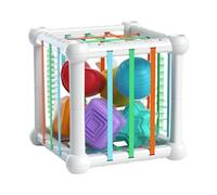 Générique Shape Sorter, Sensory Blocks Game, Early Learning Developmental Toy, Fine Motor Skills Improvement, 5.12x5.12x4.92 inches, Premium Quality Portable Compact Ideal for Kids 1-3