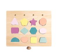 Générique Shape Sorter - Wood Learning Game, Fine Motor Skills Toy, Shape Matching Puzzle, Stacking Activity Set | Educational Toy for Preschool Learning Cognitive Development Playtime Fun