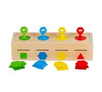Générique Shape Sorter, Wooden Toddler Educational Toy, Colorful Shape Sorting Lock Box, Developmental Sensory Game for Fine Motor Skills, Ideal for Classroom, Daycare Centers, Homeschool