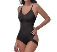 Générique Shapewear Femme Ventre Plat Body Sculptant Bodysuit Shaper avec Soutien-Gorge String Minceur Shapewear avec Bretelles Ajustable Col V Spaghetti Strap Lingerie Dentelle Camisole Top