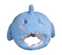 Générique Shark Costume Hat, Soft Animal Head Cover for Halloween Carnival Role Play, Breathable Funny Dress Up Cap for Party Stage Performance Cosplay Event Costume Accessory 30x35cm