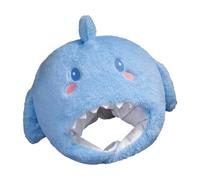 Générique Shark Costume Hat, Soft Animal Headpiece, Breathable Fabric, Lightweight, Gray, Excellent for Halloween, Stage Play, Festival, Carnival, Role Playing Events, 11.81x13.78 inches