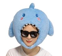 Générique Shark Hat, Animal Head Cover, Soft Breathable Headgear Comfort and Wearable, Halloween Costume for Dress-Up, Stage Play, Carnival, Festival, Role Playing, and Party Performances
