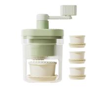 Générique Shaved Ice Machine - Small Manual Hand-Cranked Snowcone Maker | Portable Ice Crusher with Cups and Tray | Home Kitchen Dessert Maker for Kids Adults Parties Bars Travel Camping