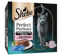 générique SHEB. - Pâtée Gourmet Saumon en Terrine, Texture Fondante & Saveur Irrésistible (6 Barquettes) - Lot de 4 - Vendu par Lot