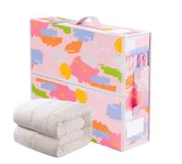 Générique Sheet Organizer - Imitation Linen And Cardboard, 14.96x12.6x4.53in Organizer Box Foldable Design | Storage Solution With Viewing, Bed Linen Storage Container For Bedrooms, Closets, Dorms