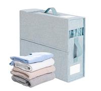 Générique Sheet Organizer - Imitation Linen And Cardboard, 14.96x12.6x4.53in Organizer Box Foldable Design | Storage Solution With Viewing, Bed Linen Storage Container For Bedrooms, Closets, Dorms