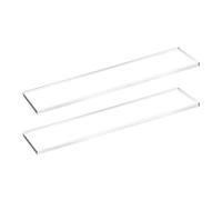 Générique Shelf Inserts for Cabinets - 2 Piece Clear Acrylic Storage Rack | Heavy Duty Organizer for Kitchen Bathroom Living Room Wall Pantry Toiletries Cosmetics Seasoning Bottles