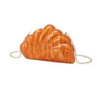 Générique Shell Bag Sac classique en forme d'éventail, couleur perle, sac à main, de soirée, bandoulière chaîne, simple(Color05)