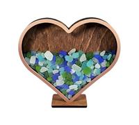 Générique Shell Holder | Wooden Heart Decorative Storage Case | Elegant Seashell Holder- Seashell Ĥolder Display Storage Box | For Starfish Shark Tooth Specimen Coral Home Office Living Room