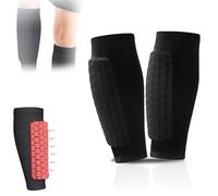 Générique Shinbang Protector 2.0, Shin Defender Shin Guards, Shin Defender Guards Kids Boys Youth Soccer, Shindefender Compression Sleeve with Honeycomb Pads (Black.,1Pair.)