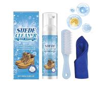 Générique Shoe Cleaner - 100ml Footwear Care Accessories With Brush And Towel For Casual Boots Canvas PU Leather, Eco Friendly Wash Kit, Sneaker Set, Deep Stain Removal Solution