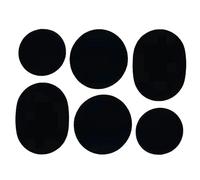 Générique Shoe Patches, Heel Protectors, Toe Hole Repair Kit, Non-Slip Polyester Inserts, Multi-Size Self-Adhesive Pads, Maintenance Protection Use, 1.97x1.57 Inches, Black White, 6 Pieces