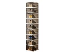 Générique Shoe Rack, Shoes Cabinet, Quick Assembly Clear Visibility Magnetic Closure Foldable Design Odor Resistant, Stackable Box for Hallway, Sneaker, Home, Bedroom, Workplace