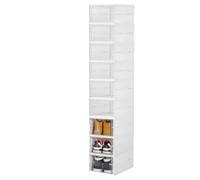 Générique Shoe Rack, Shoes Cabinet, Quick Assembly Clear Visibility Magnetic Closure Foldable Design Odor Resistant, Stackable Box for Hallway, Sneaker, Home, Bedroom, Workplace