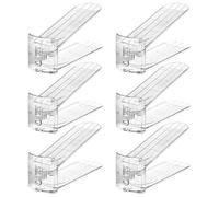 Générique Shoe Slot Organizer, 6-Piece Adjustable Shoe Risers, Stackable Double-Layer Non-Slip Holders for Closet Shelf Garage Entryway Door Wall Bed Dorm Shoes Storage and Space Saving Solution
