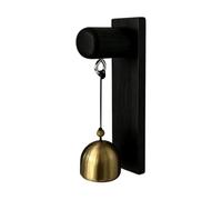Générique Shop Opening Reminder Bell - Natural Wooden | Brass Entry Chime | Adhesive Mount Design for Easy Installation, Pleasant Soothing Tones for Commercial Entrances, Farmhouse Gates, Office