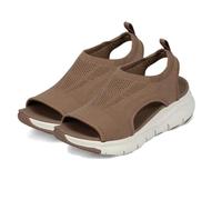 Générique Shopellox Shoes Sandals, Washable Slingback Orthopedic Slide Sport Sandals,Arch Support Mesh Soft Sole Casual Women Shoes (Brown,42)