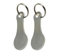 Générique Shopping Cart Token | Aluminum Trolley Coin Keychain - 2 Pack
