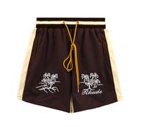 Générique Short Ample en Coton pour Femme, Loisirs À Domicile, Impression Rhud, Short Décontracté en Pur Coton À Double Fil De Haute Qualité, T-Shirt pour Hommes Et Femmes S-XL-color1||l