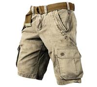 Générique Short Baggy Cargo Homme, Pantalon Cargo Homme Grandes Sport Décontracté Classique Tendance Coupe Ample Cinq Poches Urbain Moderne Confortable Polyvalent