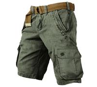 Générique Short Baggy Cargo Homme, Pantalon Cargo Homme Grandes Sport Décontracté Classique Tendance Coupe Ample Cinq Poches Urbain Moderne Confortable Polyvalent