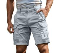 Générique Short Bermuda Homme Cargo Coton Extérieur Bermudas Escalade Randonnée Shorts Militaire Outdoor Jogging Running Hommes Coupe Ample Multi Poches Confortable Taille Elastique Court Pantalons