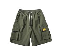 Générique Short Bermuda Homme,Shorts De Travail D'éTé Cinq Pantalons DéContractéS Amples Et Droits (Army Green, XXL)