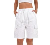 Générique Short Cargo Baggy Travail Femme RandonnéE Short avec Poches LéGer DéContracté Shorts Et Bermudas Taille éLastique Bermuda Femme RandonnéE Fluide Taille Ajustable Et Poches