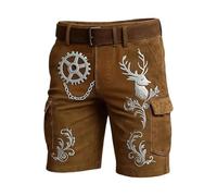 Générique Short Cargo Classique Homme pour Un Style décontracté et Fonctionnel Parfait pour Les activités Estivales et Le Travail en extérieur grâce à Nombreuses Poches Pratiques (Coffee, XXXL)