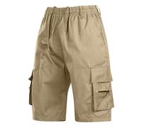 Générique Short Cargo Classique Multi Poches pour Homme Élastique Ajustable Pantalon Court Travail sans Contrainte Corporelle pour Les Travaux De Chantier