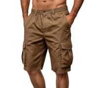 Générique Short Cargo Homme Bermuda Cargo de Travail Multipoches Léger Taille Élastique Été Casual Outdoor Randonnée avec Grandes Poches Confortables