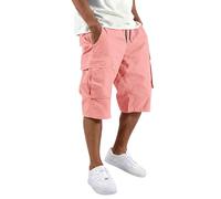 Générique Short Cargo Homme Bermuda Homme Shorts Et Bermudas Ceinture Elastique Short De Travail Grande Taille Cordon Serrage Pantalon Court Militaire Randonnée Pantacourt Homme Été