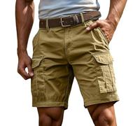 Générique Short Cargo Homme Bermuda Homme Shorts Et Bermudas Travail Coton Ceinture Elastique Boardshort Multi-Poches Utilitaires Décontractés Jeunes 2026