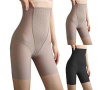 Générique Short Culotte Gainante Femme Ventre Plat Invisible, Anti Frottement Cuisse Shorty Gainant Taille Haute Grande Taille, Short sous Robe Gainante été Minceur Shapewear Culottes (Khaki, XXXXL)