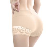 Générique Short+Cycliste+Femme Short Chair Femme Danse Culotte Taille Haute sans Couture pour Femme Maillot De Bain Menstruelle Short Blanc Femme (Beige, XL)