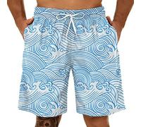 Générique Short Cycliste Homme - Fun Sports Men'S Pattern Leisure 3D Shorts Wave Size Print Summer Large Men'S Pants Blouson Ado