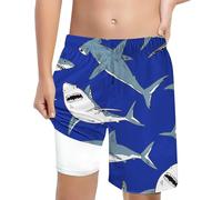 Générique Short da Bagno Ragazzo Con Stampa e Allacciatura Comodi Sportivi per Bambini 5-14 Anni Estate 2026(Sky Blue, 150)