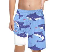 Générique Short da Bagno Ragazzo Con Stampa e Fondo Alto Comodi Leggeri per Bambini 5-14 Anni Estate 2026(Sky Blue, 150)