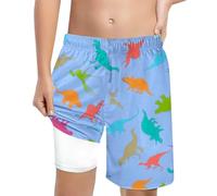 Générique Short da Bagno Ragazzo Con Stampa e Vita Alta Regolabile Comodi per Bambini 5-14 Anni Estate 2026(Sky Blue, 150)