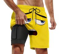 Générique Short de Bain d'été décontracté à imprimé Tropical,idéal pour la Plage et Le Surf.