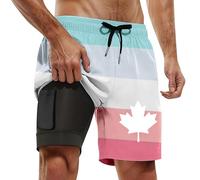 Générique Short de Bain Homme Imprimé Tie Dye Tendance Maillot de Bain Homme Confortable Doublure Intérieure Filet Short Baignade Homme Idéal Vacances Plage Piscine