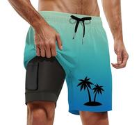 Générique Short de Bain Homme Séchage Rapide, Hommes Mesh Doublure Shorts de Plage Short Bain à SéChage Rapide Homme Marque Slip Maillot 1 PièCe avec Armature pour la Plage l'été Piscine