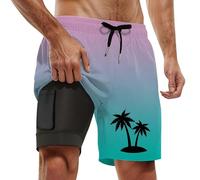 Générique Short de Bain Homme Séchage Rapide, Hommes Mesh Doublure Shorts de Plage Short Bain à SéChage Rapide Homme Marque Slip Maillot 1 PièCe avec Armature pour la Plage l'été Piscine