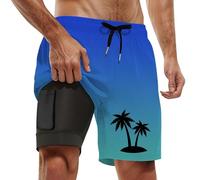 Générique Short de Bain Homme Séchage Rapide, Hommes Mesh Doublure Shorts de Plage Short Bain à SéChage Rapide Homme Marque Slip Maillot 1 PièCe avec Armature pour la Plage l'été Piscine
